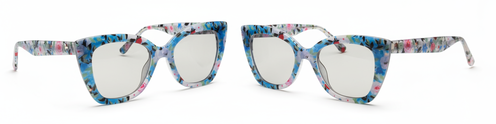 Enhanced Floral Cat-Eye Sunglasses